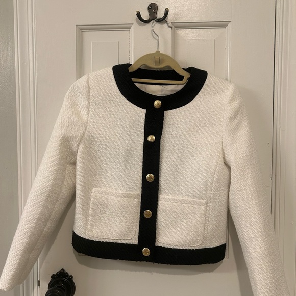 J. Crew Lady Jacket with Black Trim - Picture 5 of 5